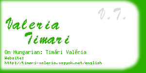 valeria timari business card